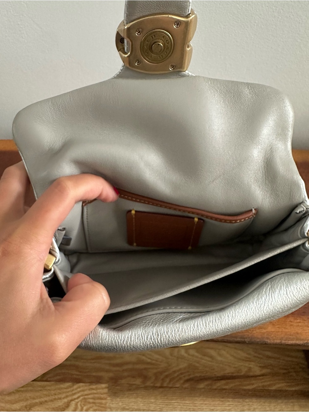 Coach Metallic Pillow Tabby 18 - Picture 4 of 4